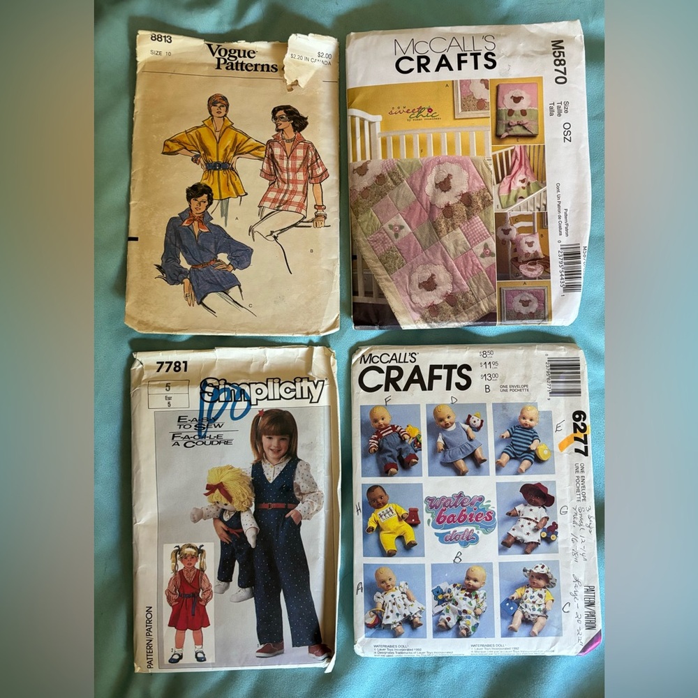 McCalls,Simplicity & Vogue Sewing Patterns Preowned and complete
